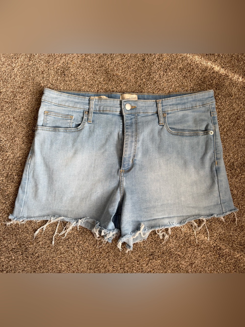 Universal Thread Light Blue Frayed Hem Denim Shorts